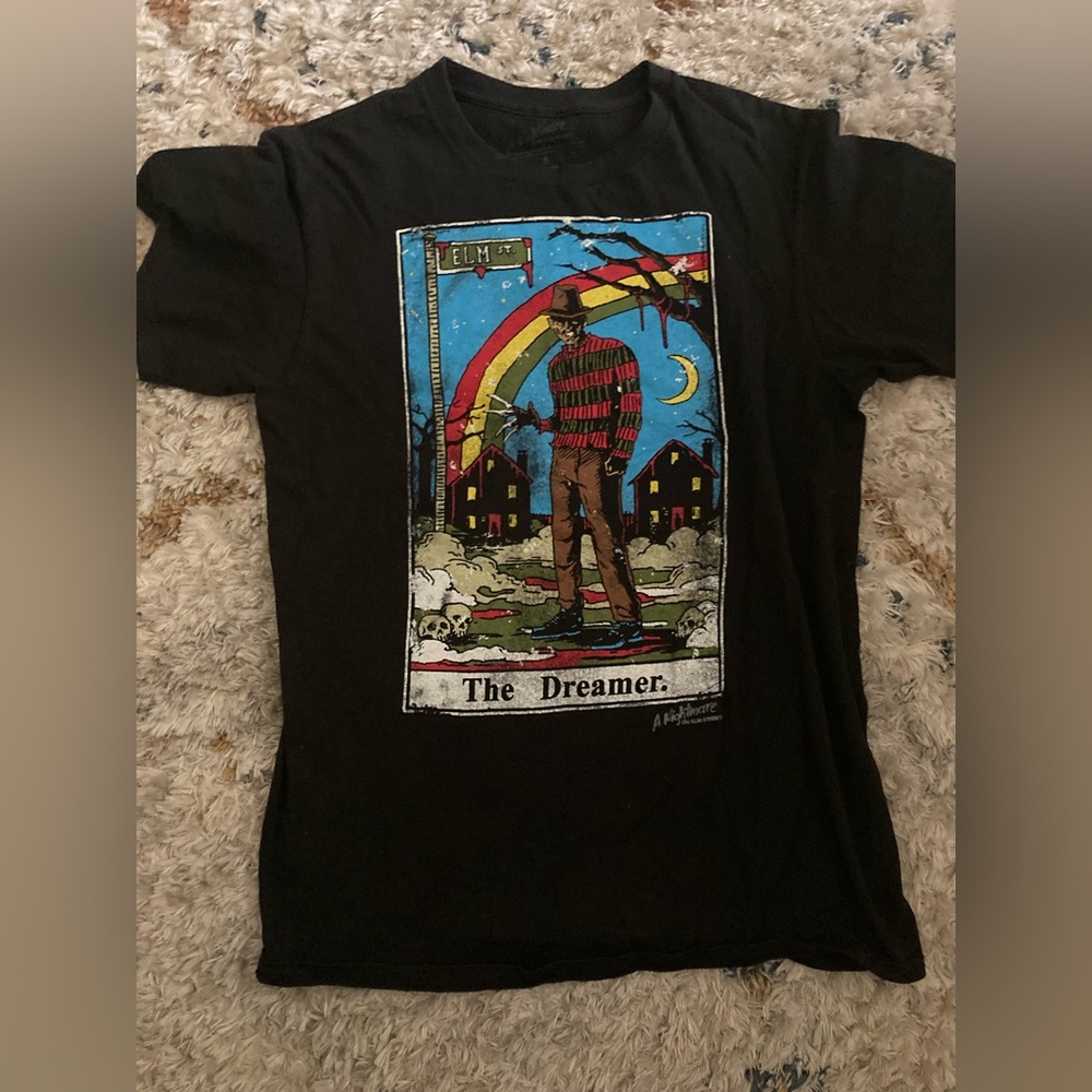 Black Graphic Tee Freddy Krueger